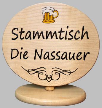 Stammtischschild: Stammtisch die Nassauer