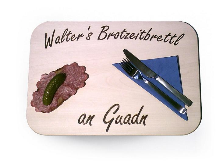 Brotzeitplatte, Brotzeitbrettl - an Guadn