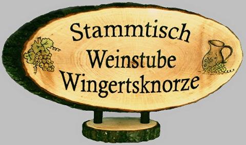 Stammtischschild:  Stammtisch Weinstube