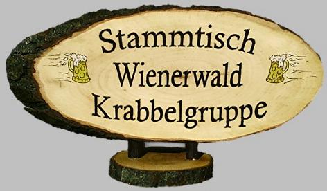 Stammtischschild mit Wunschtext und Bildern