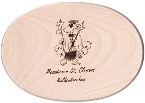 Holzbrettchen Schneidbrett 10110 eingebranntes Bild Messdiener St. Clemens Kaldenkirchen