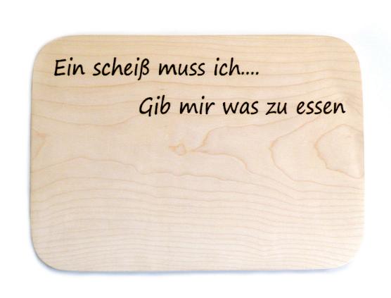 Schneidebrett mit Text nach Wunsch