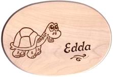 Frühstücksbrett Schildkröte, Name: Edda 