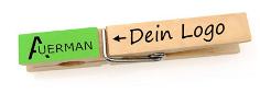 Glupperl mit Ihrem Logo, Wscheklammern mit eigenem Motiv - Dein Logo