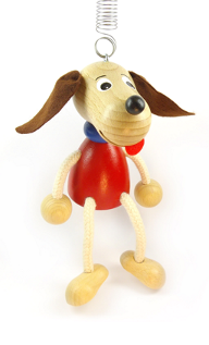 Schwingfigur, Federfigur Hund